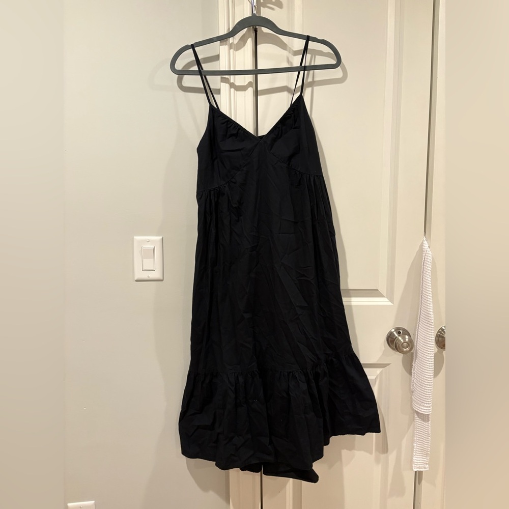GAP Black Mini Dress with Spaghetti Straps